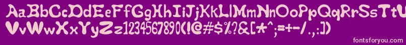 Staypuft Font – Pink Fonts on Purple Background