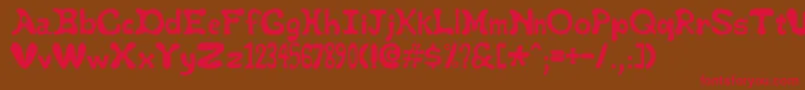 Staypuft Font – Red Fonts on Brown Background