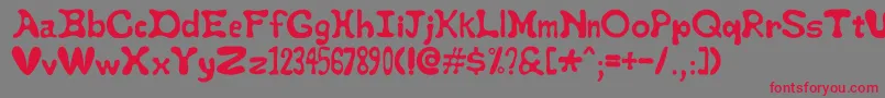 Staypuft Font – Red Fonts on Gray Background