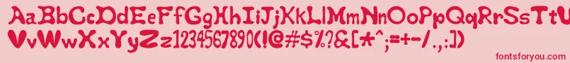 Staypuft Font – Red Fonts on Pink Background