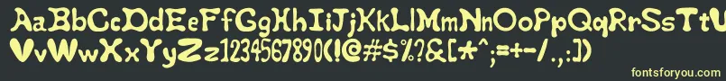 Staypuft Font – Yellow Fonts on Black Background