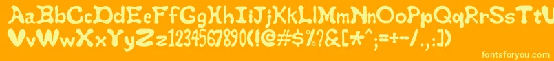 Staypuft Font – Yellow Fonts on Orange Background