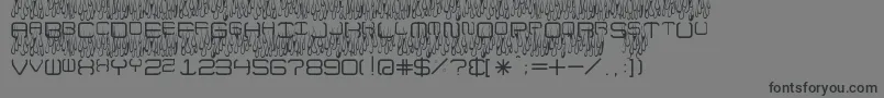 Шрифт UpInFlamesToo – чёрные шрифты на сером фоне