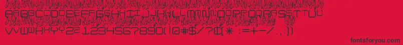 Шрифт UpInFlamesToo – чёрные шрифты на красном фоне