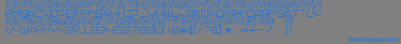 UpInFlamesToo Font – Blue Fonts on Gray Background