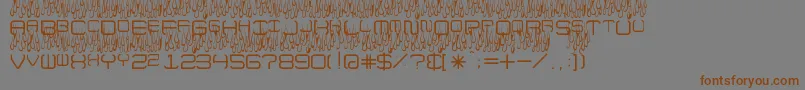 UpInFlamesToo Font – Brown Fonts on Gray Background