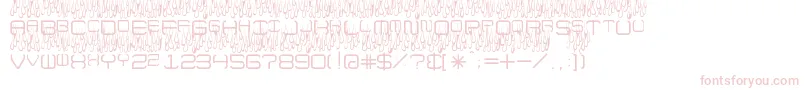 UpInFlamesToo Font – Pink Fonts on White Background