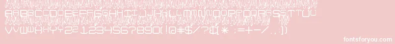 UpInFlamesToo Font – White Fonts on Pink Background