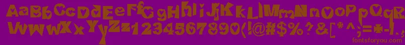 Heartlessvalium Font – Brown Fonts on Purple Background