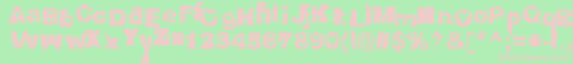 Heartlessvalium Font – Pink Fonts on Green Background