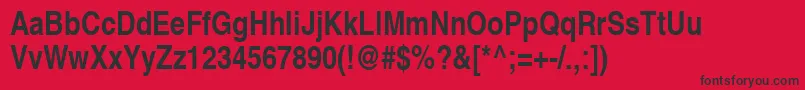 HelveticaNarrowРџРѕР»СѓР¶РёСЂРЅС‹Р№ Font – Black Fonts on Red Background