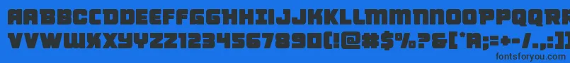 Шрифт Victorycomics – чёрные шрифты на синем фоне