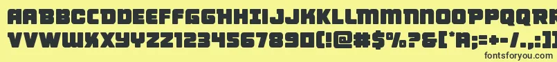 Victorycomics Font – Black Fonts on Yellow Background