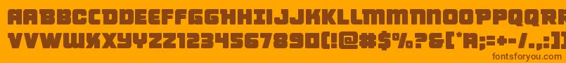 Victorycomics Font – Brown Fonts on Orange Background