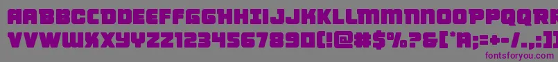 フォントVictorycomics – 紫色のフォント、灰色の背景