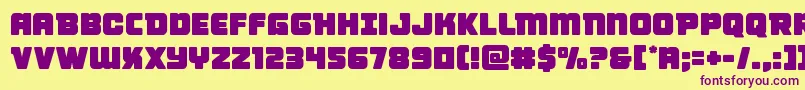 Victorycomics Font – Purple Fonts on Yellow Background