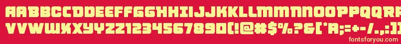 Victorycomics Font – Yellow Fonts on Red Background