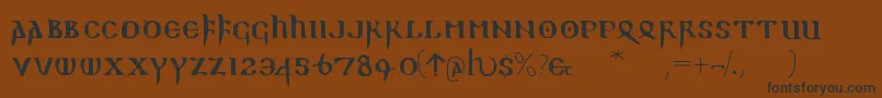 Readablegothic Font – Black Fonts on Brown Background