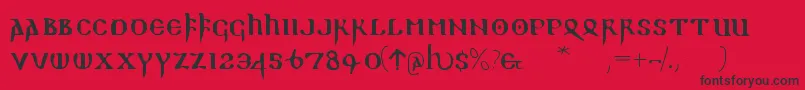 Czcionka Readablegothic – czarne czcionki na czerwonym tle