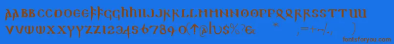 Readablegothic Font – Brown Fonts on Blue Background