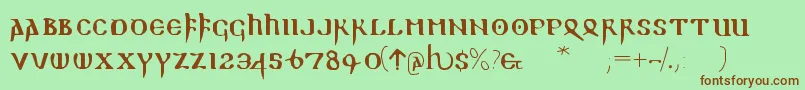 More about Readablegothic Font Readablegothic Font – Brown Fonts on Green Background
