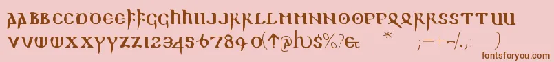 Readablegothic Font – Brown Fonts on Pink Background