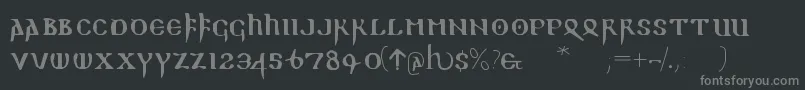 フォントReadablegothic – 黒い背景に灰色の文字