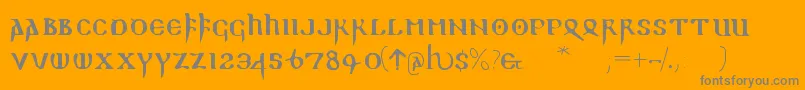 Readablegothic Font – Gray Fonts on Orange Background