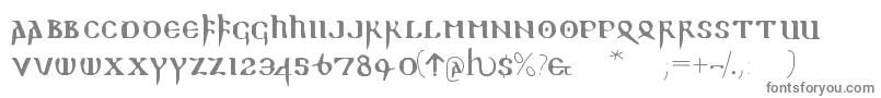 フォントReadablegothic – 白い背景に灰色の文字
