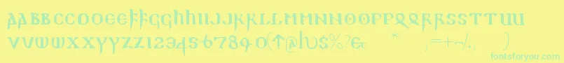More about Readablegothic Font Readablegothic Font – Green Fonts on Yellow Background
