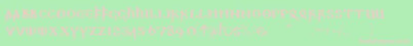 Readablegothic Font – Pink Fonts on Green Background