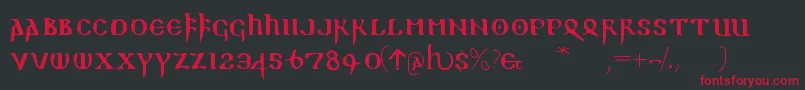 Readablegothic Font – Red Fonts on Black Background
