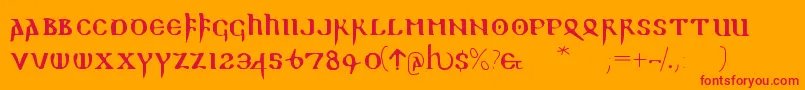 フォントReadablegothic – オレンジの背景に赤い文字