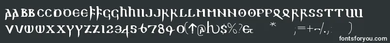 Шрифт Readablegothic – белые шрифты
