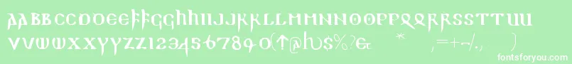 Readablegothic Font – White Fonts on Green Background