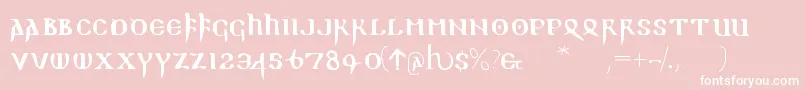 Readablegothic Font – White Fonts on Pink Background