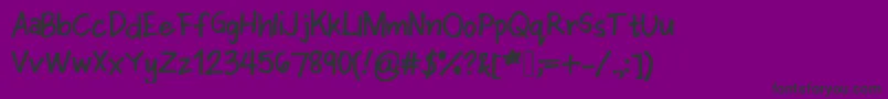 Cjfont1 Font – Black Fonts on Purple Background