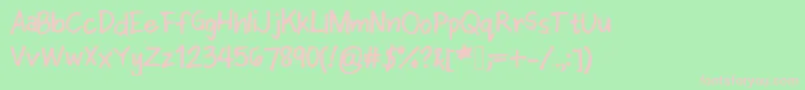 Cjfont1 Font – Pink Fonts on Green Background