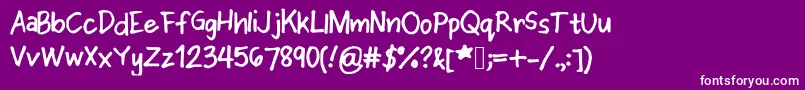 フォントCjfont1 – 紫の背景に白い文字