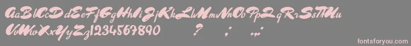 AboutSweetMemories-Schriftart – Rosa Schriften auf grauem Hintergrund