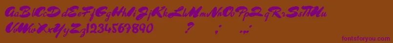 AboutSweetMemories Font – Purple Fonts on Brown Background