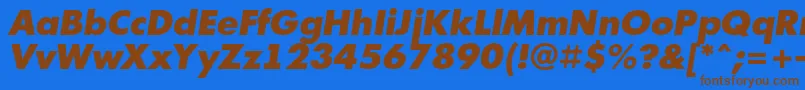 Шрифт AFuturicablackItalic – коричневые шрифты на синем фоне