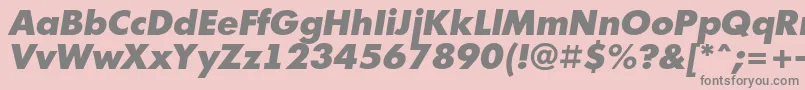 AFuturicablackItalic Font – Gray Fonts on Pink Background