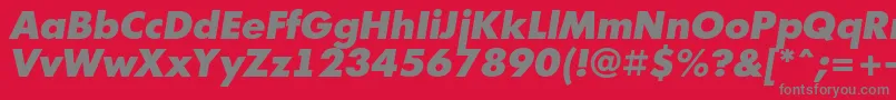 AFuturicablackItalic Font – Gray Fonts on Red Background