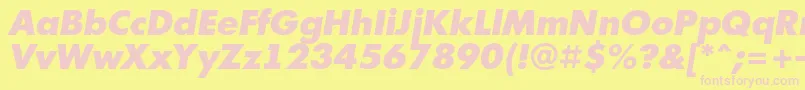 AFuturicablackItalic Font – Pink Fonts on Yellow Background