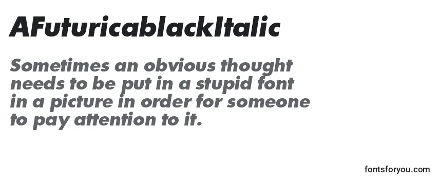 AFuturicablackItalic Font