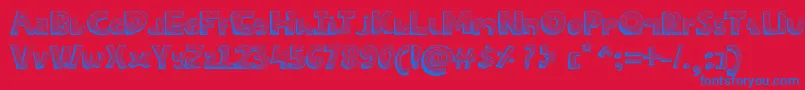 Police SketchesFont – polices bleues sur fond rouge