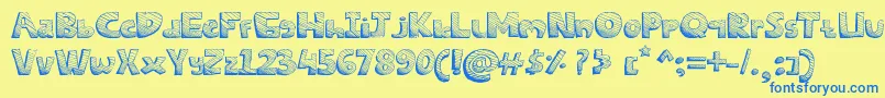 SketchesFont Font – Blue Fonts on Yellow Background