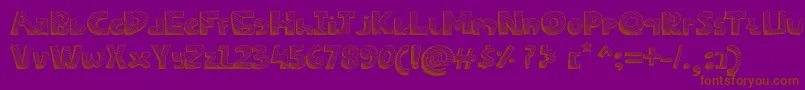 SketchesFont-Schriftart – Braune Schriften auf violettem Hintergrund