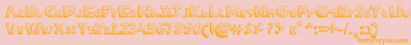 SketchesFont Font – Orange Fonts on Pink Background